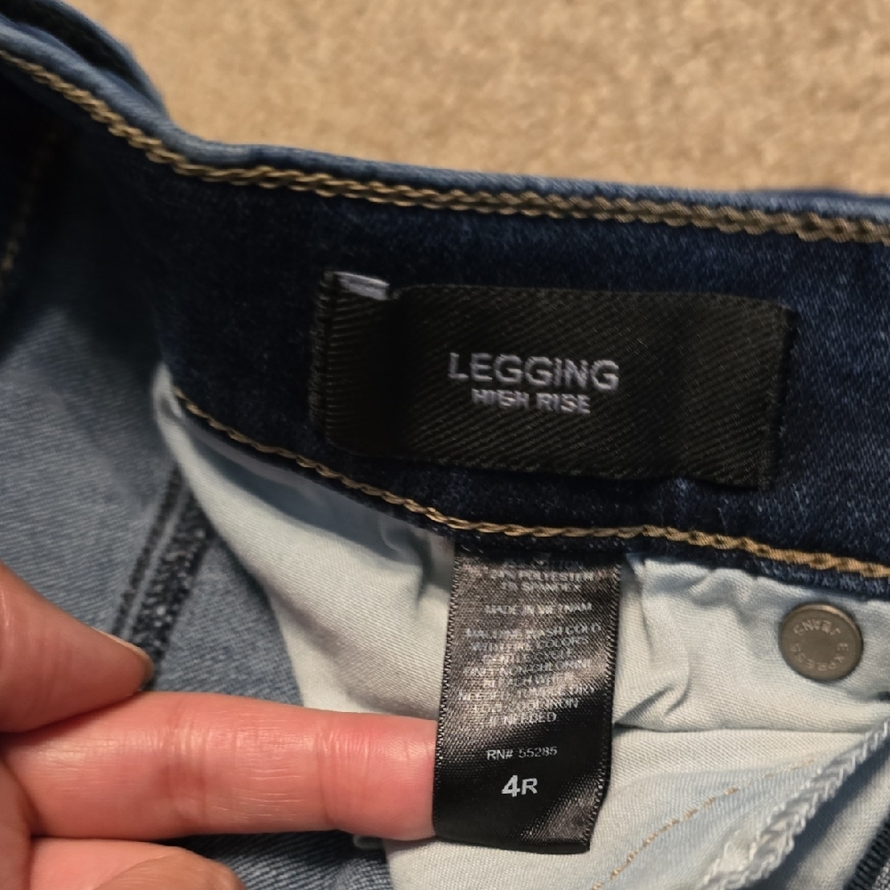 Express High Rise Jeggings - Dark Blue